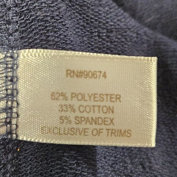 Boston Proper Sport Navy Blue Intricate Embroidery Long Sleeve Full Zip Jacket - Picture 8 of 12